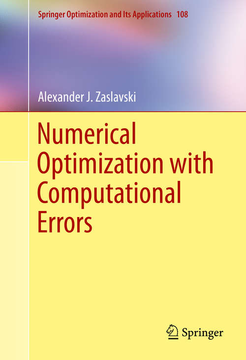 Book cover of Numerical Optimization with Computational Errors