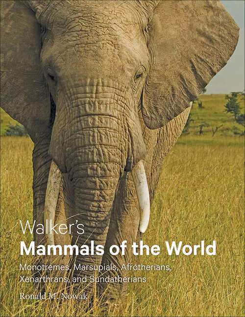 Book cover of Walker's Mammals of the World: Monotremes, Marsupials, Afrotherians, Xenarthrans, and Sundatherians