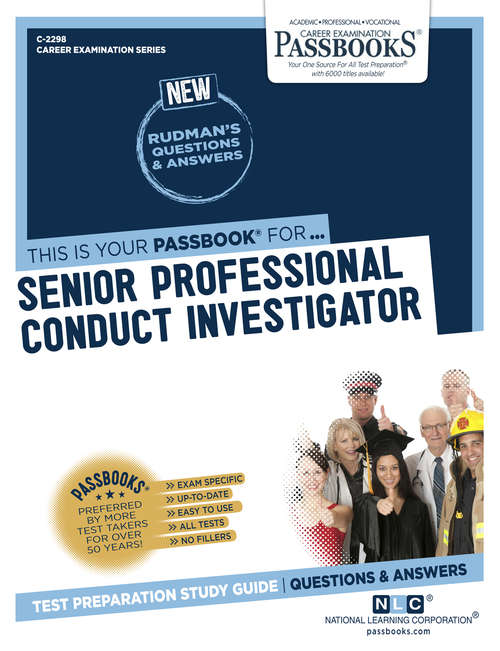 Book cover of Senior Professional Conduct Investigator: Passbooks Study Guide (Career Examination Series)