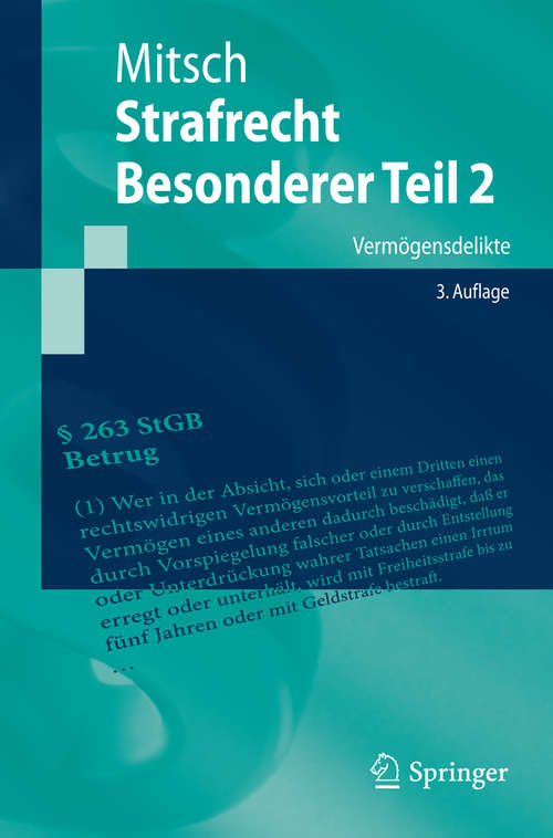 Book cover of Strafrecht, Besonderer Teil 2