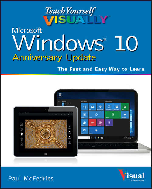 Book cover of Teach Yourself VISUALLY Windows 10 Anniversary Update