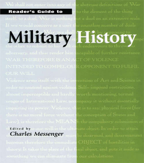 Book cover of Reader's Guide to Military History (Reader's Guiides Ser.)