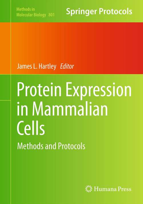 Book cover of Protein Expression in Mammalian Cells