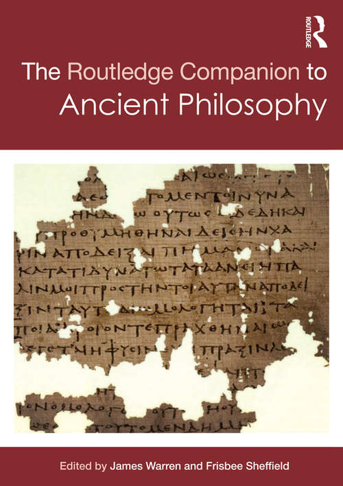 Book cover of Routledge Companion to Ancient Philosophy (Routledge Philosophy Companions)