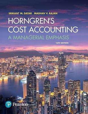 Book cover of Horngren's Cost Accounting (Sixteenth Edition)