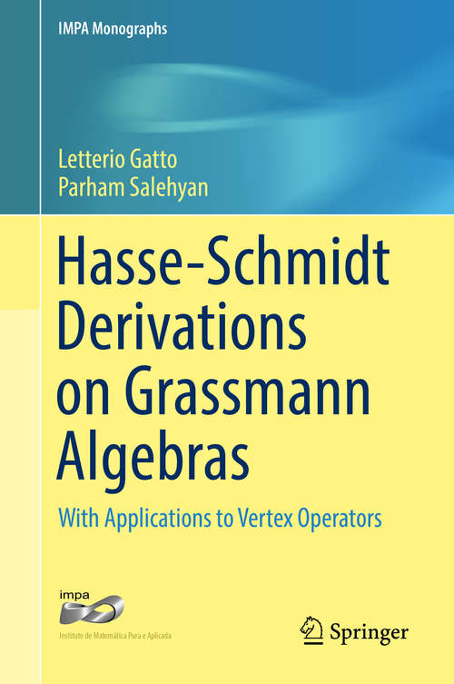 Book cover of Hasse-Schmidt Derivations on Grassmann Algebras