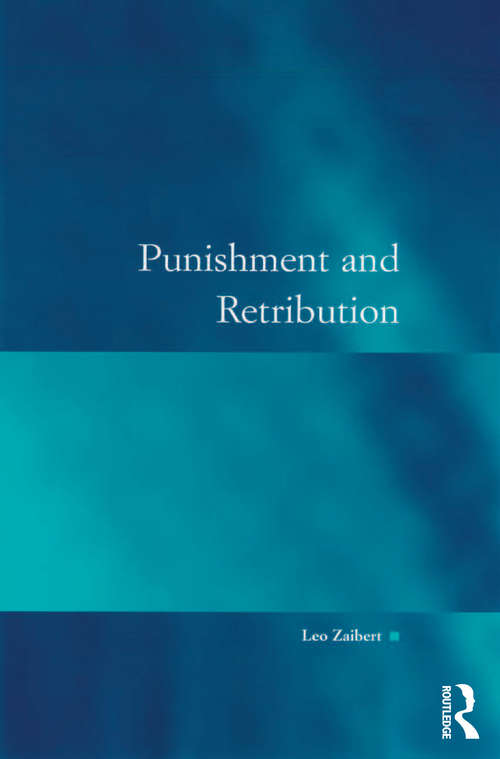 Book cover of Punishment and Retribution (Law, Justice And Power Ser.)