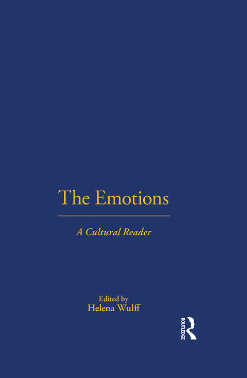 Book cover of The Emotions: A Cultural Reader