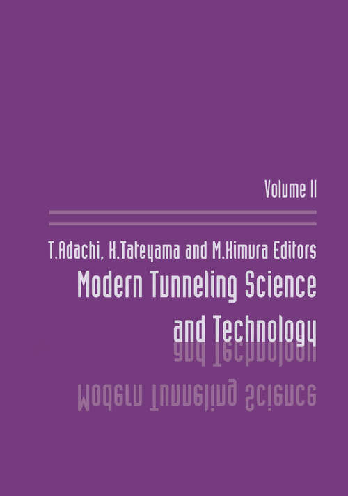 Book cover of Modern Tunneling Science And T: Volume 1