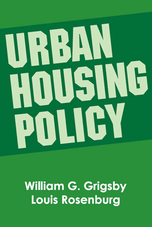 Book cover of Urban Housing Policy