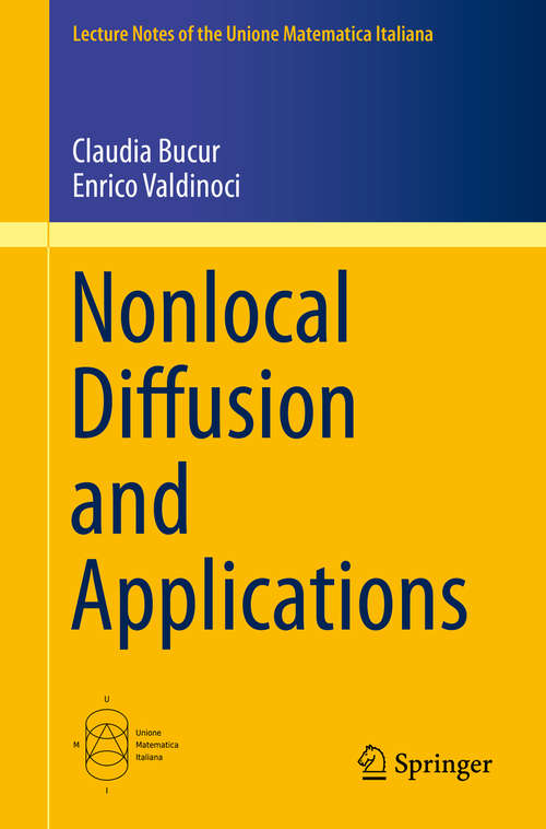 Book cover of Nonlocal Diffusion and Applications