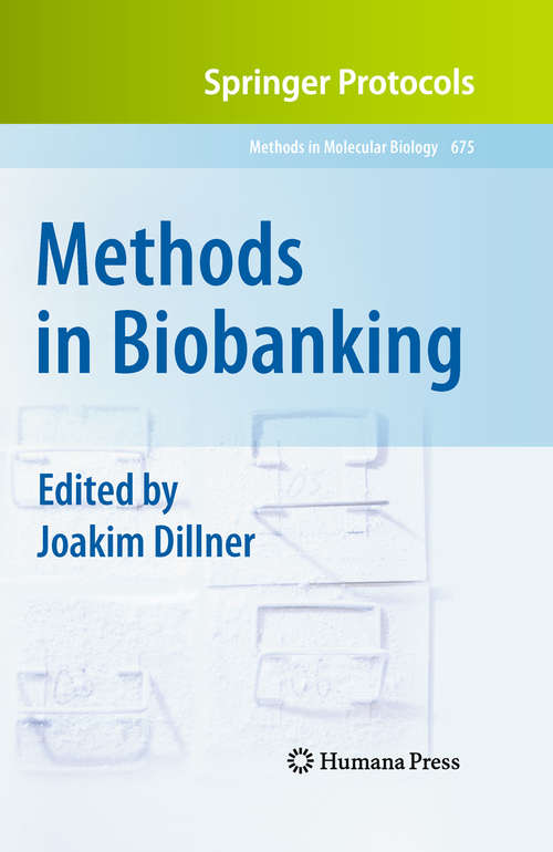 Book cover of Methods in Biobanking