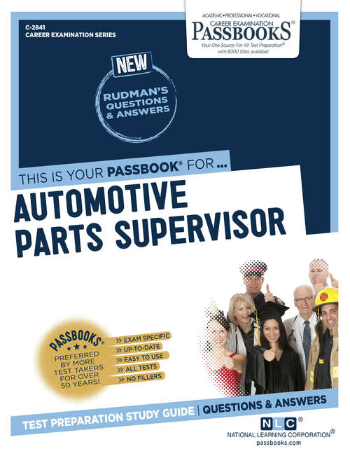 Book cover of Automotive Parts Supervisor: Passbooks Study Guide (Career Examination Series)