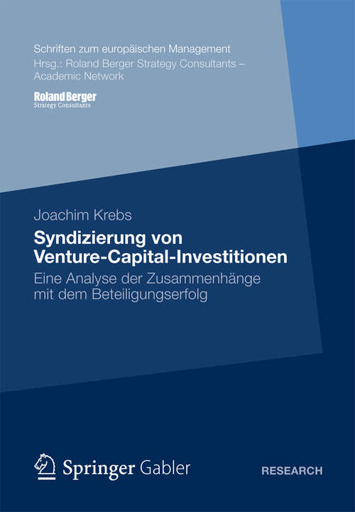 Book cover of Syndizierung von Venture-Capital-Investitionen