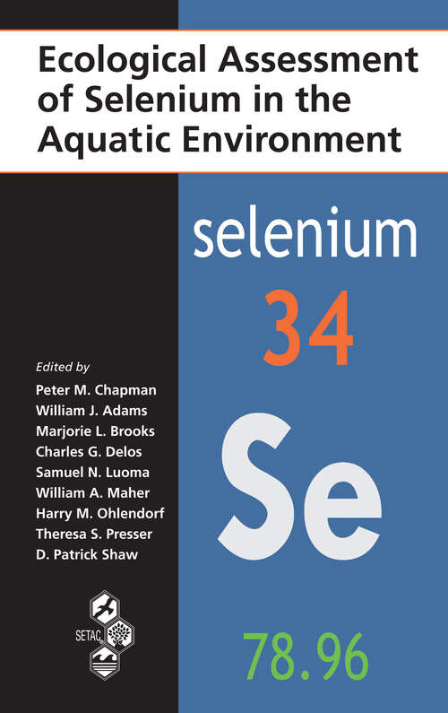 Book cover of Ecological Assessment of Selenium in the Aquatic Environment