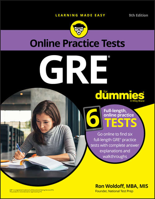 Book cover of GRE For Dummies with Online Practice: With Online Practice Tests (9)