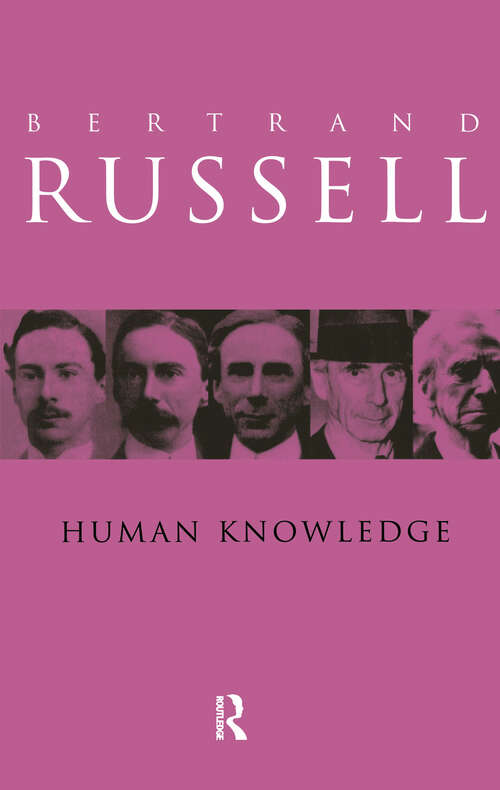 Book cover of Human Knowledge: Its Scope and Value (2)