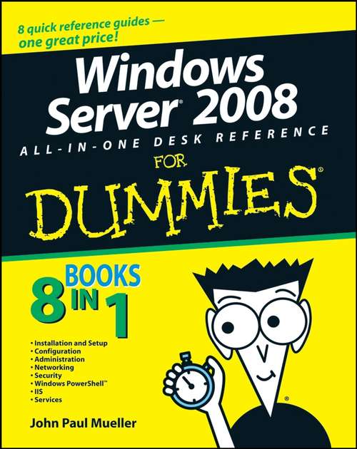 Book cover of Windows Server 2008 All-In-One Desk Reference For Dummies