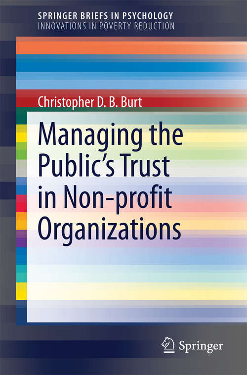 Book cover of Managing the Public's Trust in Non-profit Organizations