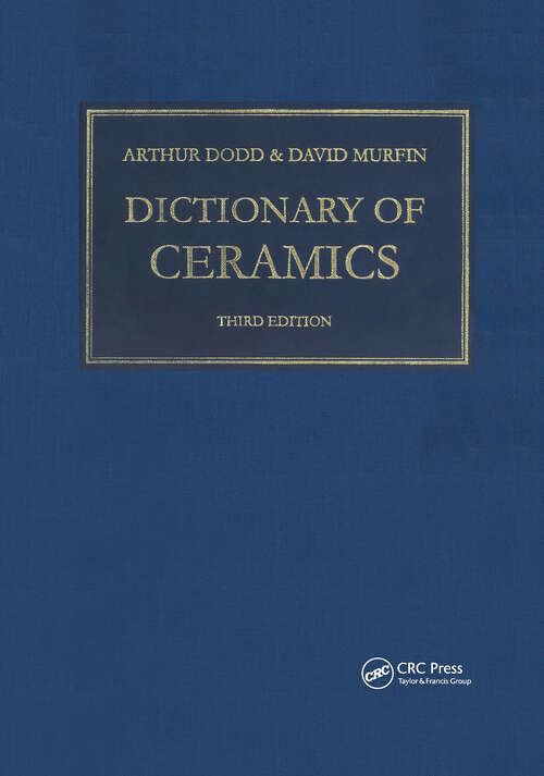 Book cover of Dictionary of Ceramics