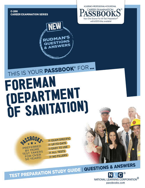 Book cover of Foreman (Department of Sanitation): Passbooks Study Guide (Career Examination Series: C-1416)