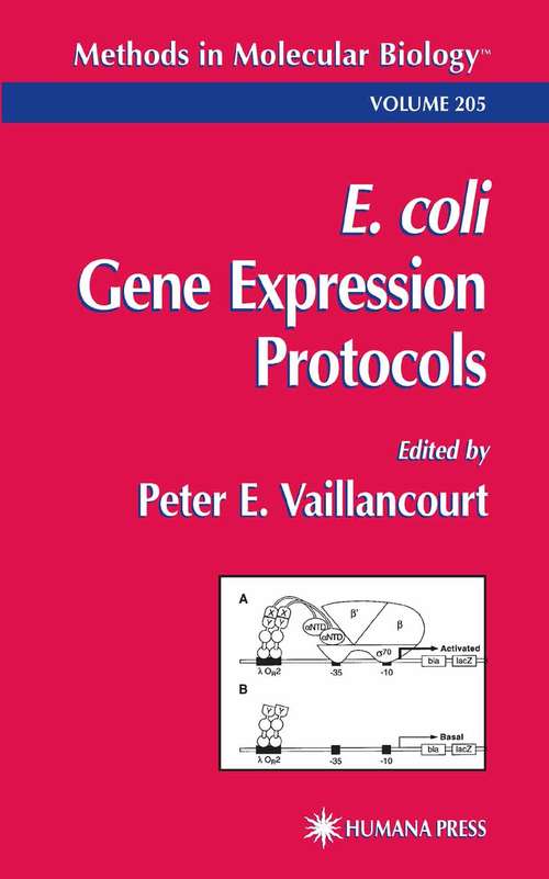 Book cover of E. coli Gene Expression Protocols