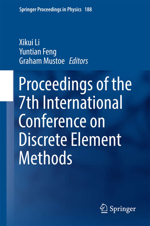 Book cover of Proceedings of the 7th International Conference on Discrete Element Methods