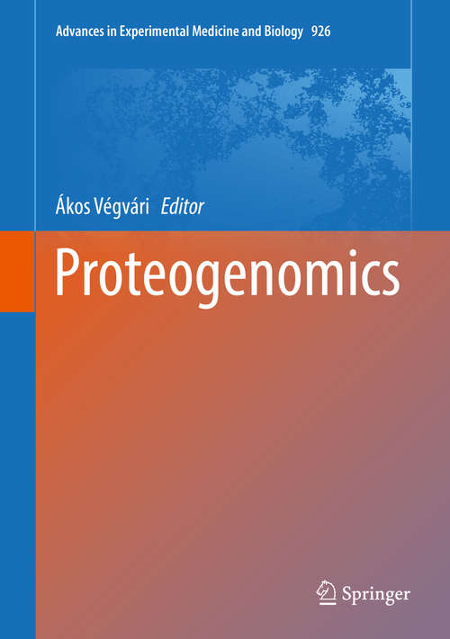 Book cover of Proteogenomics