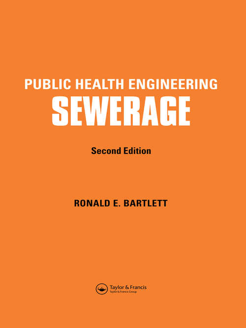 Book cover of Public Health Engineering: Sewerage, Second Edition (1)