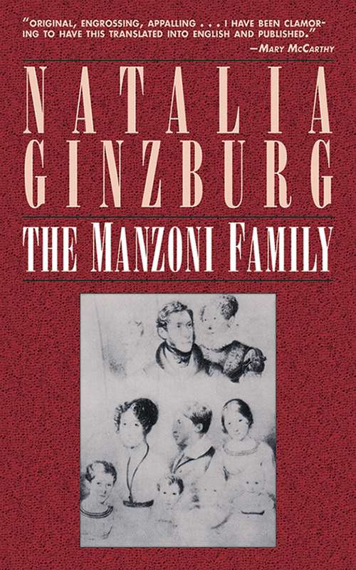 Book cover of The Manzoni Family: A Novel
