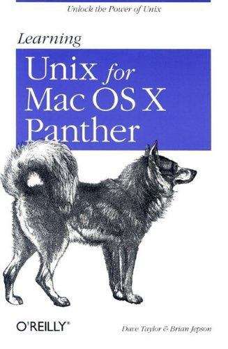 Book cover of Learning Unix for Mac OS X Panther