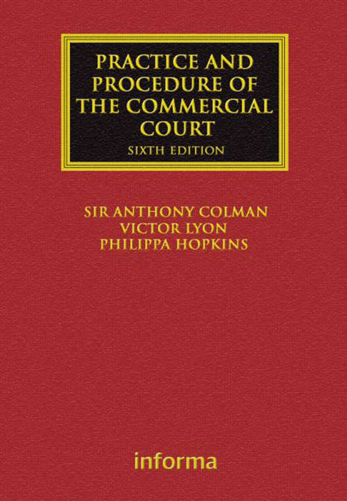 Book cover of The Practice and Procedure of the Commercial Court (6)