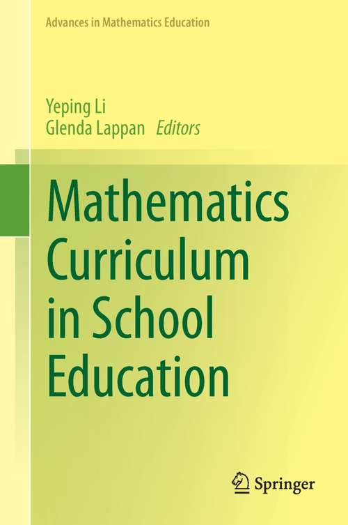 Book cover of Mathematics Curriculum in School Education