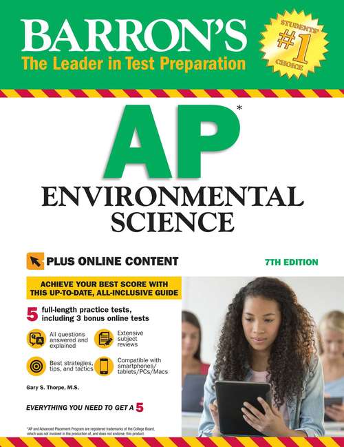 Book cover of Barron's AP Environmental Science With Bonus Online Tests, 7th edition