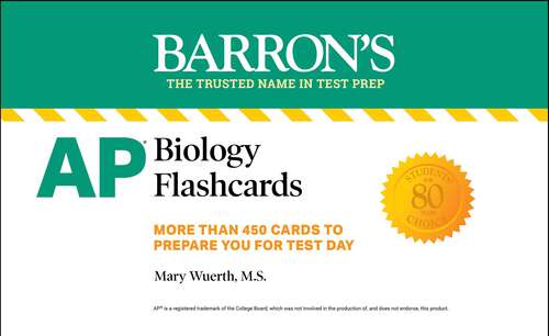 Book cover of AP Biology Flashcards: Up-to-Date Review and Practice (First Edition) (Barron's AP)