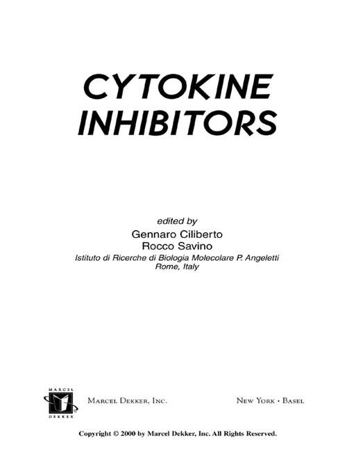 Book cover of Cytokine Inhibitors