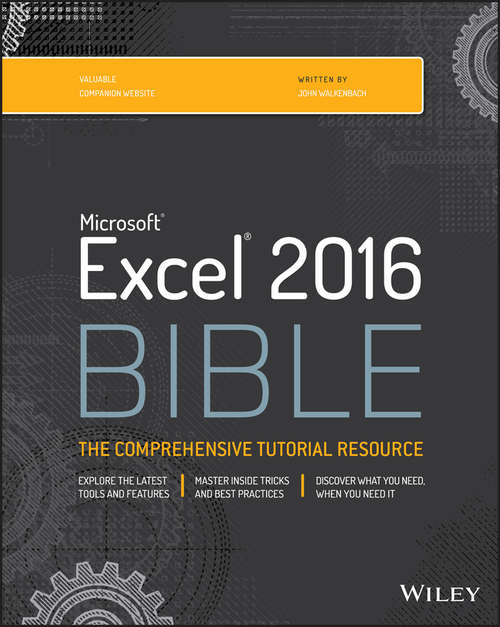 Book cover of Excel 2016 Bible (2) (Bible)