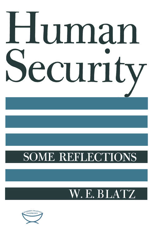 Book cover of Human Security: Some Reflections