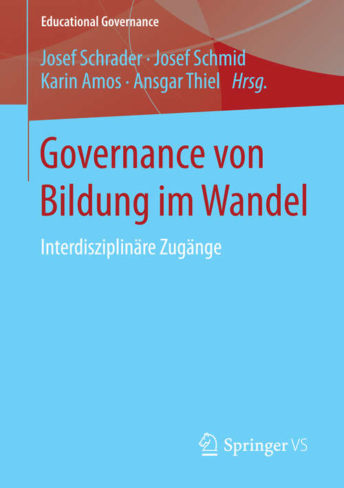 Book cover of Governance von Bildung im Wandel