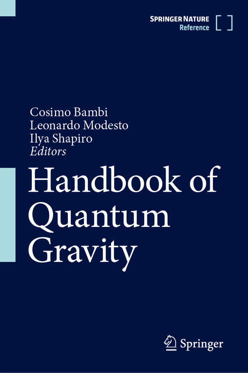 Book cover of Handbook of Quantum Gravity