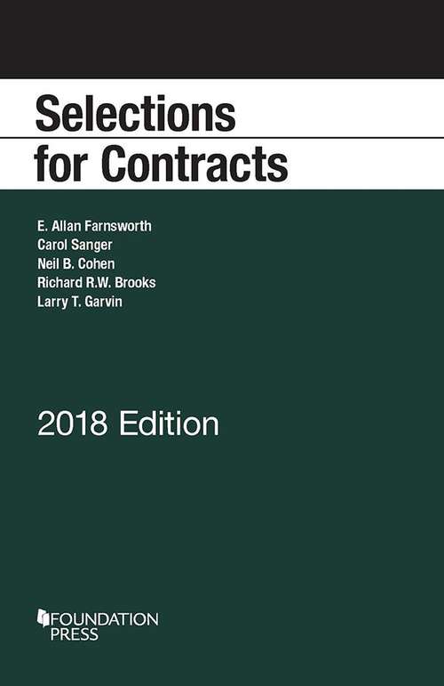 Book cover of Selections for Contracts (2018 Edition)