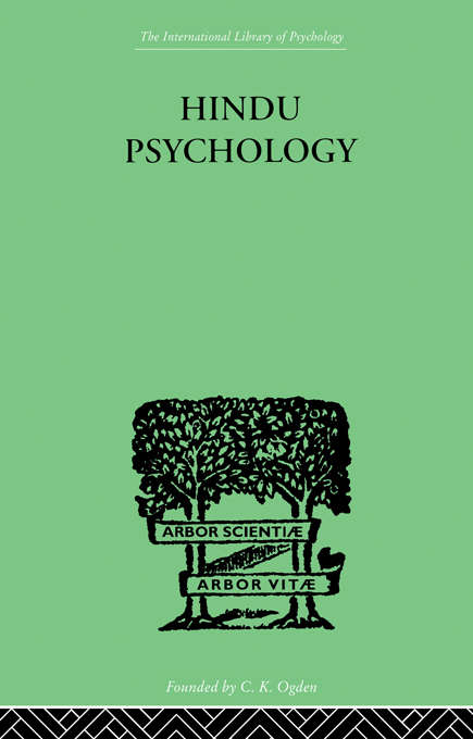 Book cover of Hindu Psychology: Its Meaning for the West (International Library Of Psychology Ser.)