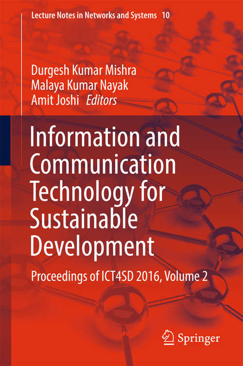 Book cover of Information and Communication Technology for Sustainable Development