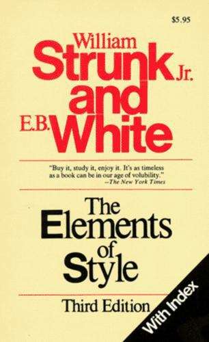 Book cover of The Elements of Style (3rd edition)