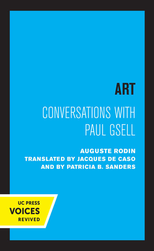 Book cover of Art: Conversations with Paul Gsell (Quantum Books)