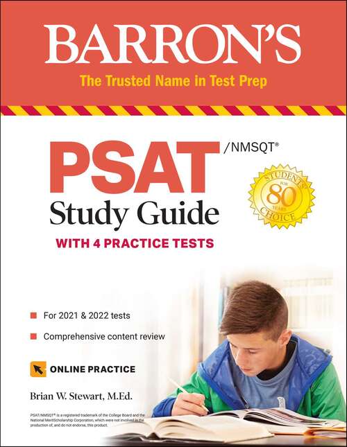 Book cover of PSAT/NMSQT Study Guide: With 4 Practice Tests (Barron's Test Prep)