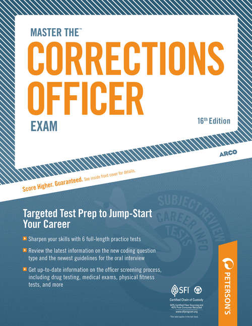 Book cover of Master the Corrections Officer: Appendix A and B