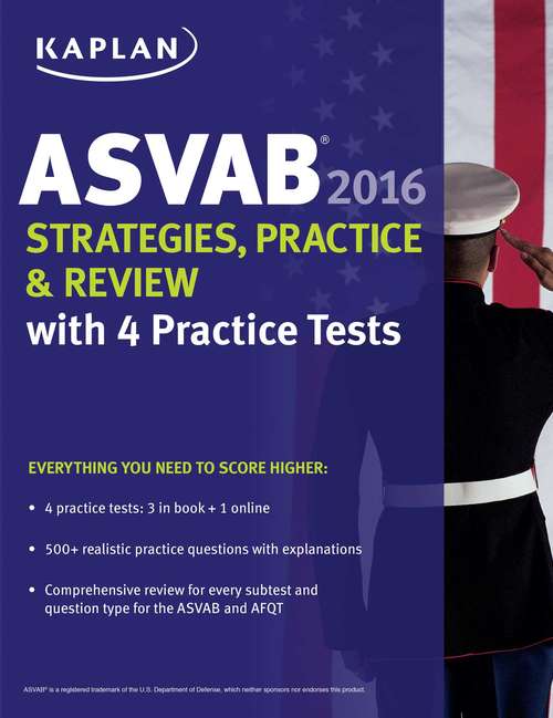 Book cover of Kaplan ASVAB 2016 Strategies, Practice, and Review with 4 Practice Tests