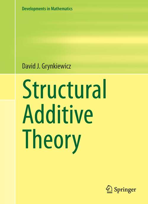 Book cover of Structural Additive Theory