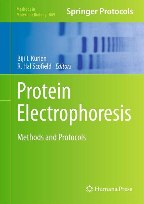 Book cover of Protein Electrophoresis